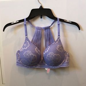 Purple Floral Lightly Lined Bra